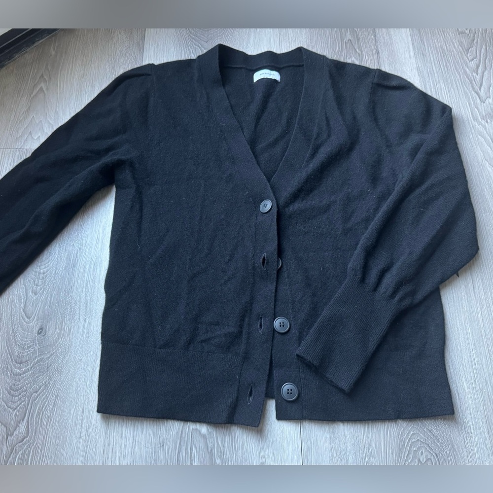💯 cashmere made for italic cardigan size L black